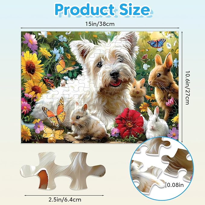 4 Packs 100 Piece Puzzles for Kids Ages 4-6 - Image 6