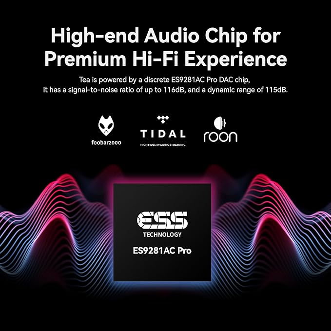 Khadas Tea Portable Headphone Bluetooth Amplifier, HiFi Hi-Res DAC USB - Image 2