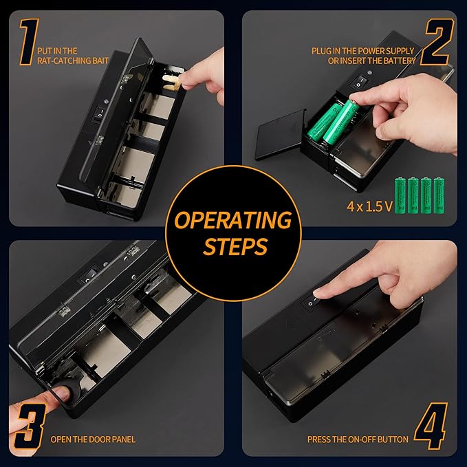GSS Electric Mouse Trap, Smart Electronic Mouse Trap, Escape-Proof Design Mice - Image 5