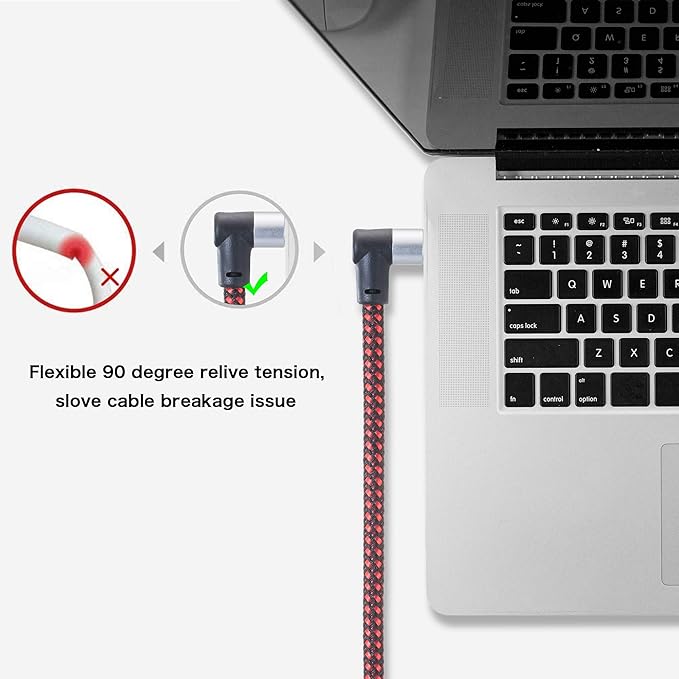 Male to Male Audio Cable 12Ft, 90 Degree TRRS 3.5mm 4 Pole Nylon Braided Stereo - Image 4