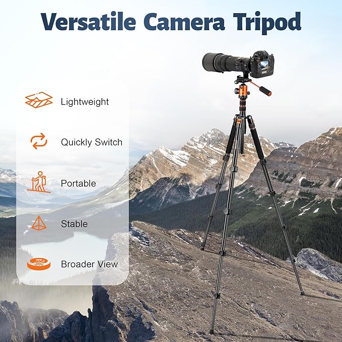 Camera Tripod, Converts to Monopod, Holds 35lbs - Image 8