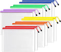 SUNEE Plastic Mesh Zipper Pouch 7x11 in, Small Water-Resistant Zip Bag by SUNEE