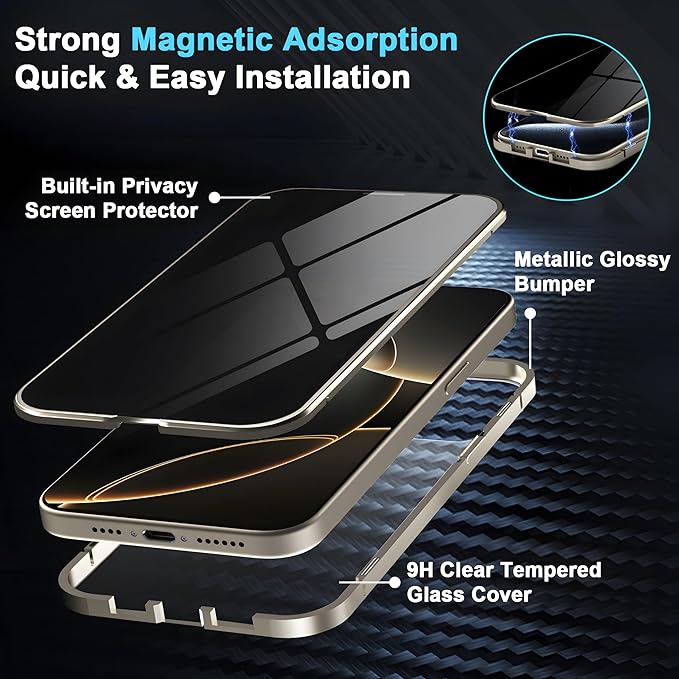 Privacy Magnetic Case for iPhone 16 Pro - Image 2