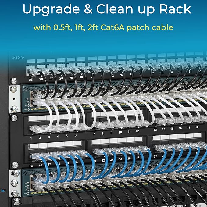 Rapink Patch Cables Cat6/ Cat6a 3ft Slim, Cat6a Ethernet Patch Cable 10G Support - Image 7