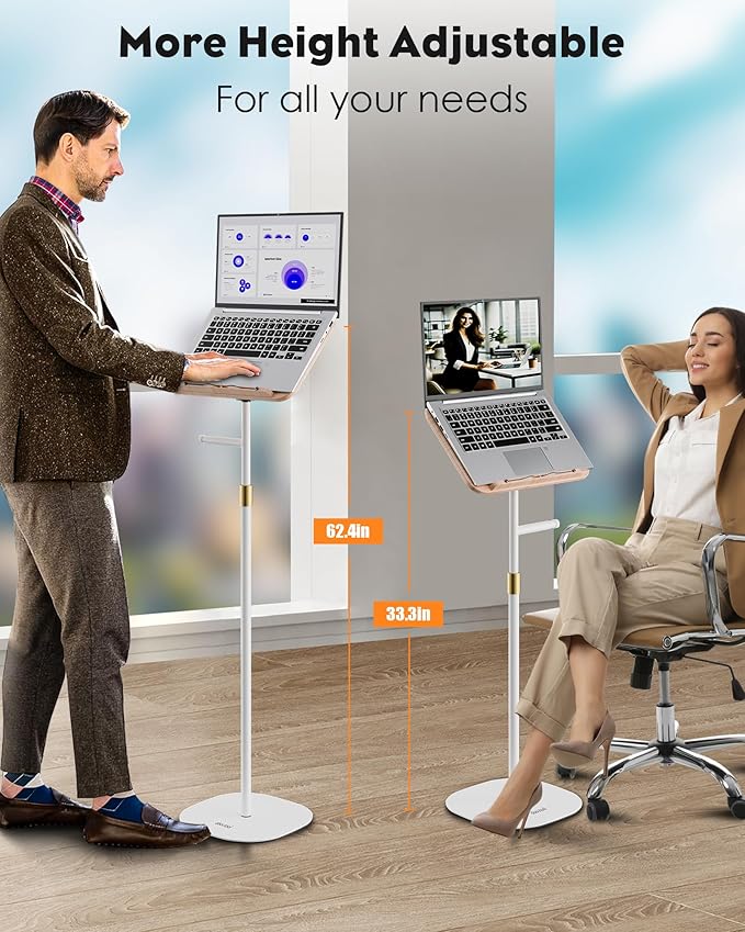 2 in 1 Dual-use Floor Book Stand & Desktop Book Stand, Height Adjustable from - Image 5