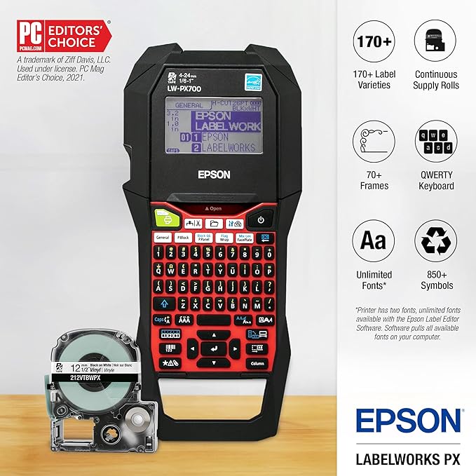 LABELWORKS Epson LW-PX700 Industrial Label Maker Kit - Image 2