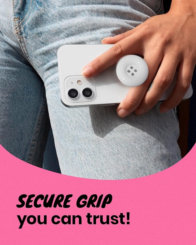 Solid Color Button Phone Grip – Minimalist Design, Durable and Lightweight - Image 4