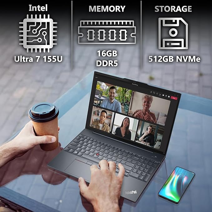 Lenovo ThinkPad T16 Gen 3 Business Laptop 16” FHD+ Display, Intel Ultra 7-155U - Image 2