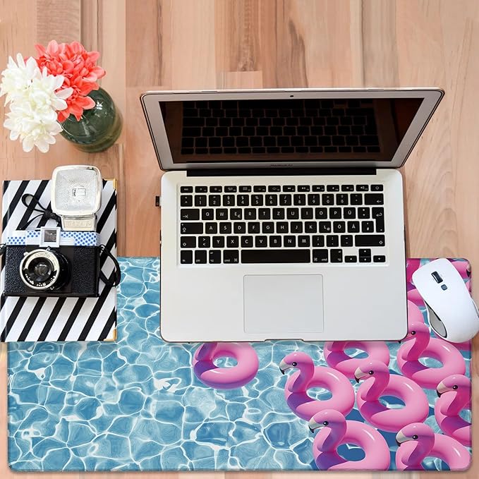 Gaming Desk Pad Large Extra Length Pink Flamingos Mouse Pad Keyboard Laptop - Image 6