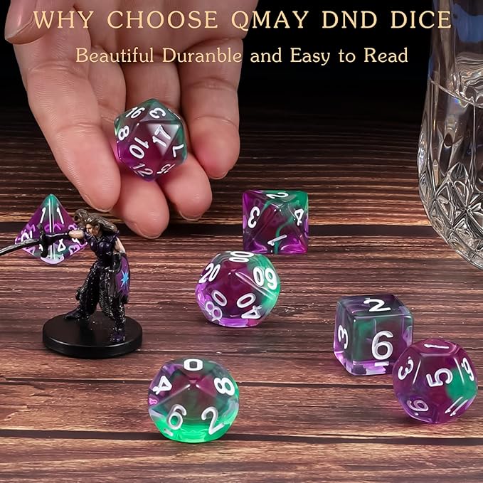 QMAY DND Dice Set -D&D Polyhedral Dice - Image 7