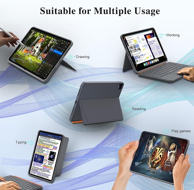 iPad Air 13 inch Case Keyboard, Wireless iPad Keyboard - Image 3