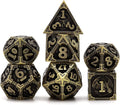 PJOY D&D Dice Set Dragon Metal DND Dice Set Antique Bronze by PJOYDice