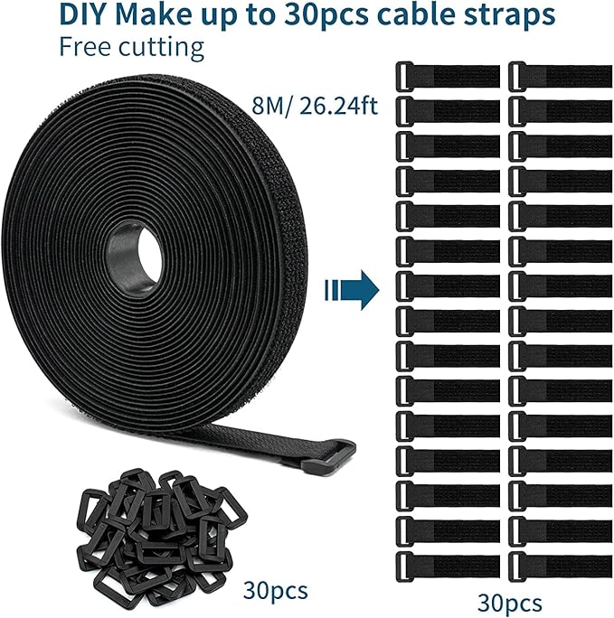 26Ft x 0.8In Adjustable Cable Straps - Image 2