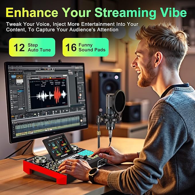 Podcast Microphone Bundle with Live Sound Board Audio Mixer, Podcast Equipment - Image 7