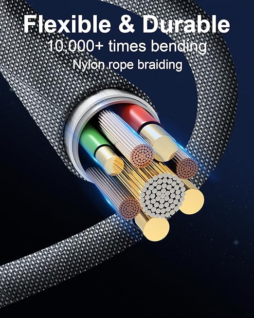ZBF 100W USB C Magnetic Charging Cable, 2 in 1 Charger Cable - Image 5