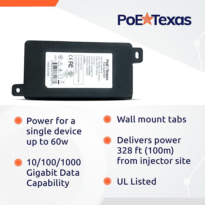 Poe Texas 60 watt PoE Injector - Image 3