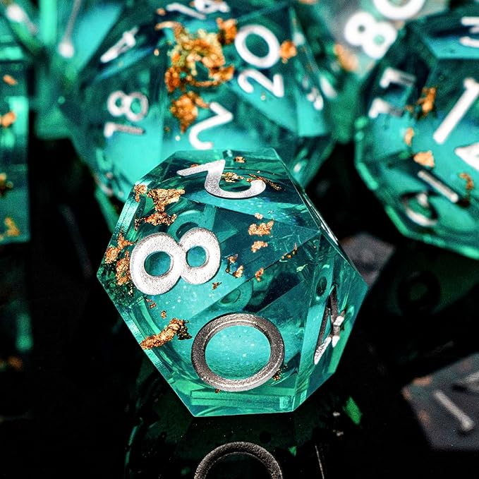 DND Dice Green Liquid Core Dice Set - Image 4