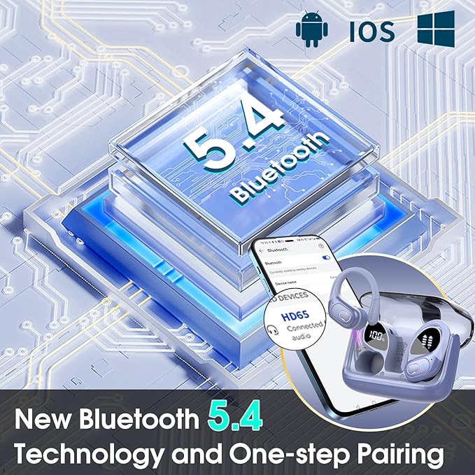 Wireless Earbuds 75hrs Bluetooth 5.4 Headphone Sport, 2025 Bluetooth Earbuds - Image 4