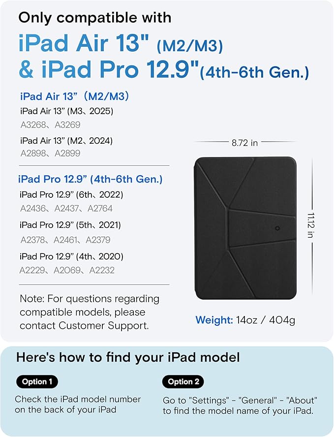 MOFT Dynamic Folio Case for iPad Air 13 Inch M3/M2, iPad Pro 12.9 6th/5th/4th - Image 2