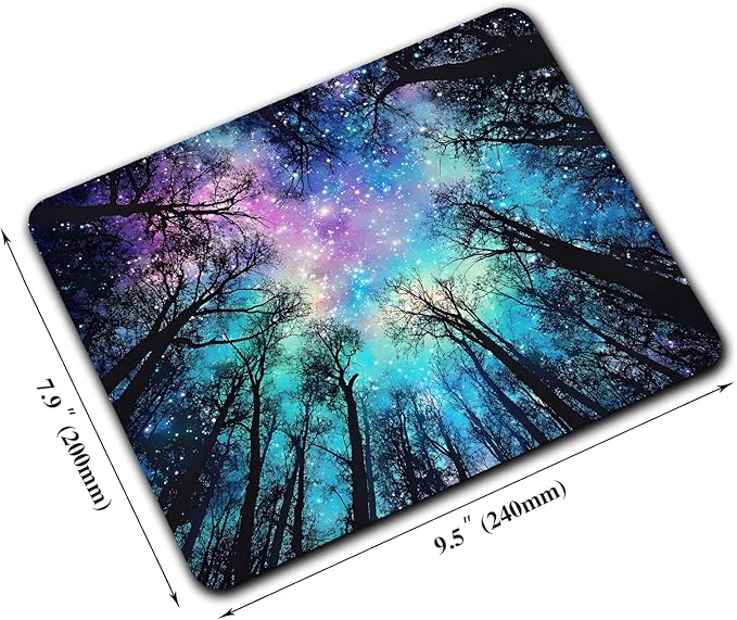 Black Night Sky Forest Mouse Pads - Image 2