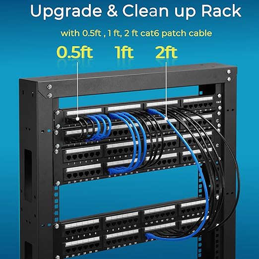 Rapink Patch Cables Cat6 2ft, Ethernet Patch Cable 10G, Cat 6 Patch Cable - Image 5