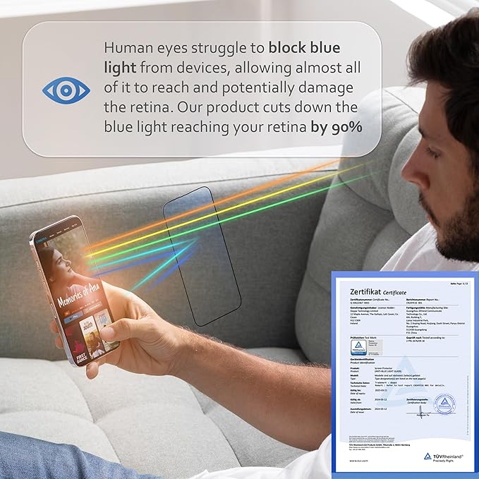 Deppa |2 Pack| Anti-Blue Light Screen Protector - Image 8