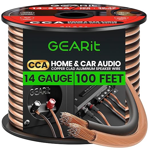 GearIT 14 Gauge 2 x 2.5mm Speaker Wire Cca Cca Cable by GEARit