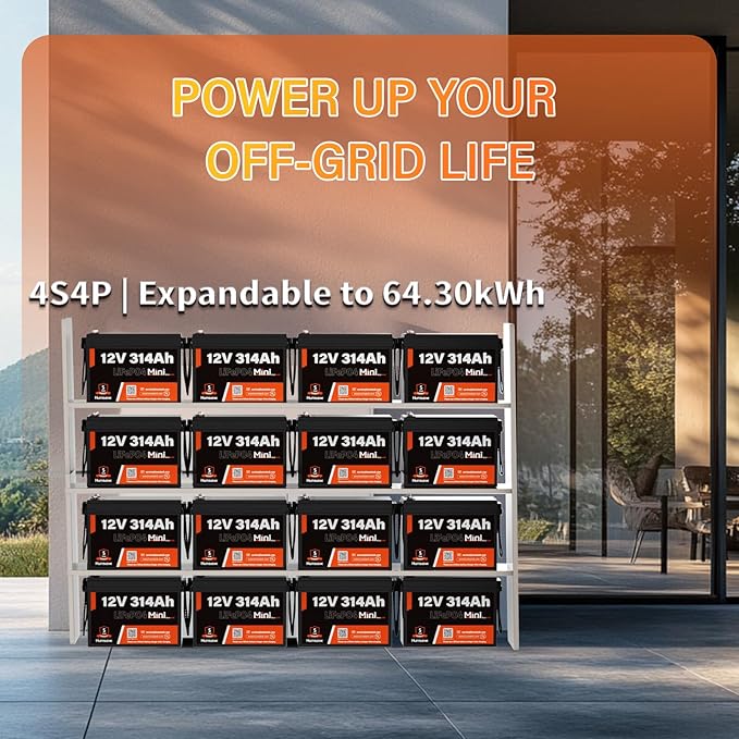 12V 314Ah LiFePO4 Lithium Mini Battery, Max. 4019Wh Energy, 15000+ Deep Cycles - Image 6