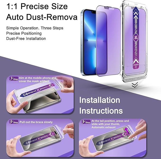 2 Pack Anti Blue Light Matte Screen Protector - Image 3