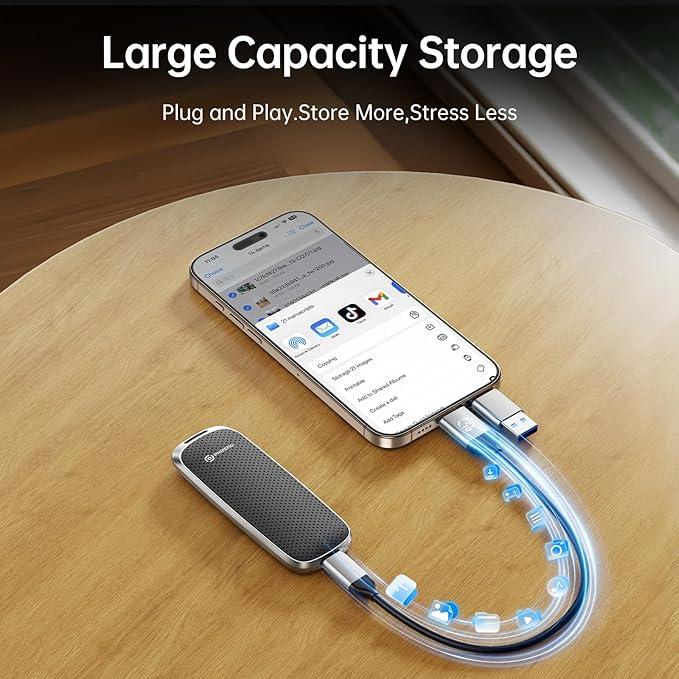 PHIXERO P10PRO External NVMe SSD 256GB, USB 3.2 Gen2, Includes 2-in-1 USB C - Image 5