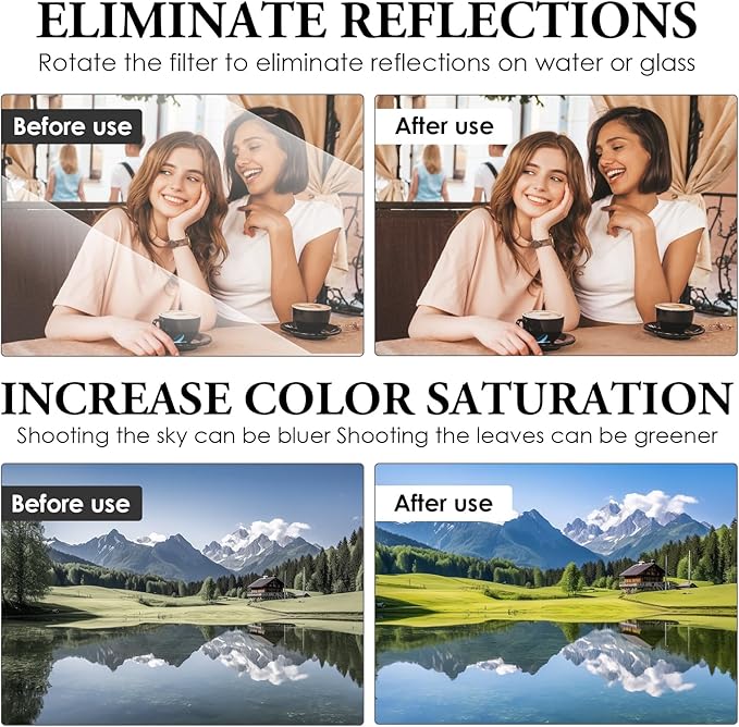 Clip - on Phone Polarizer Lens, Anti - Glare Polarizing Filter - Image 5