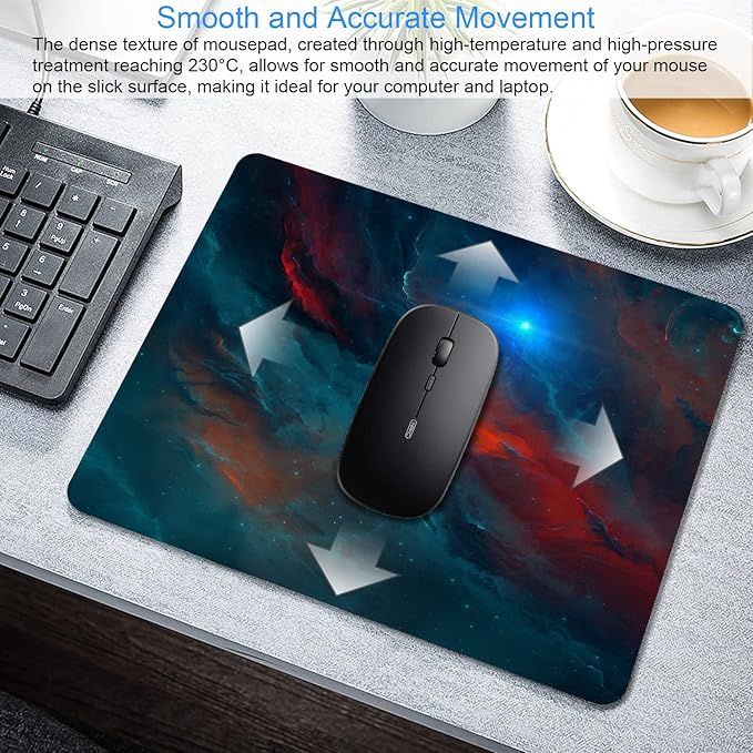 Galaxy Mouse Pad Personalized Design, Non-Slip Surface, Rubber Base, Small - Image 3