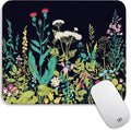 Square Mouse Pad Midnight Flowers, Personalized Premium-Textured Custom Mouse by Armanza