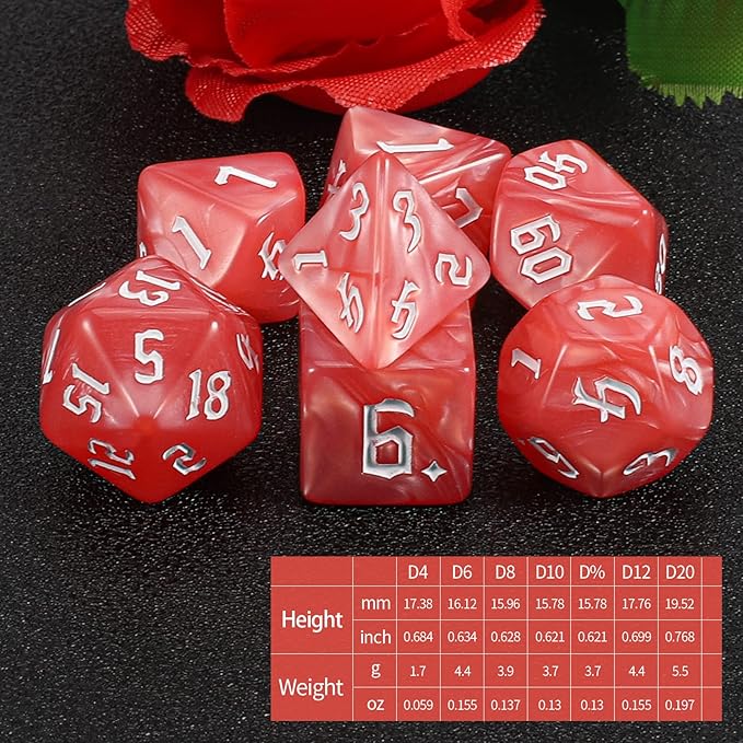 QMAY DND Dice Set -D&D Polyhedral Dice - Image 2