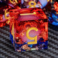 ARUOHHA Liquid Core DND Dice Set, RPG Golden Numbers Blue Red Dungeons by ARUOHHA