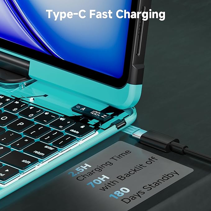 iPad Keyboard Case for 2024 M4 iPad Pro 11 inch, Magic Wireless Keyboard - Image 6