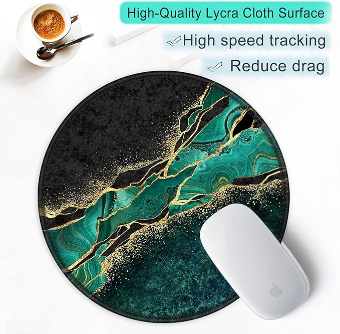 ITNRSIIET Round Mouse Pad with Stitched Edge Premium-Textured Waterproof - Image 6
