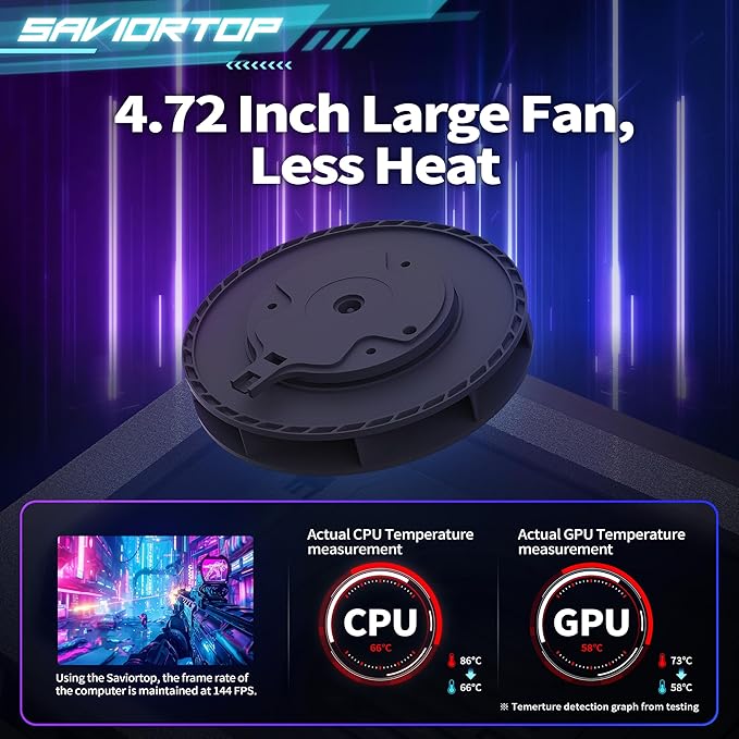 Brook Saviortop Gaming Laptop Cooler, IC Core Cooling Pad - Image 9