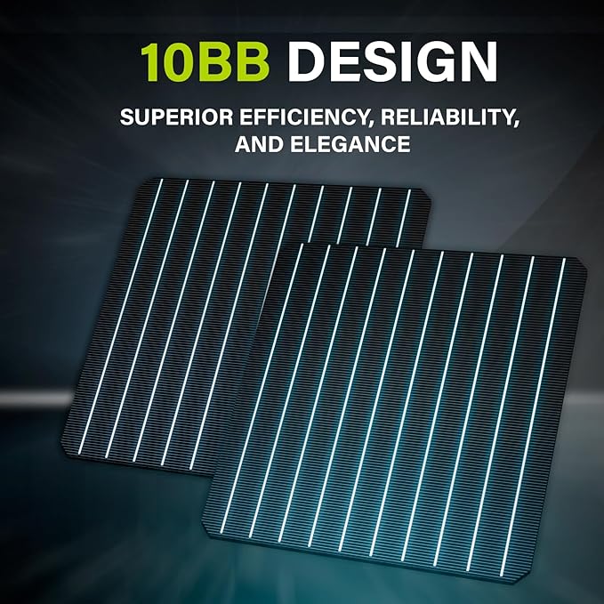 Newpowa 220W Monocrystalline Solar Panel 10BB Cell Solar Panel 220 Watt 12V - Image 3
