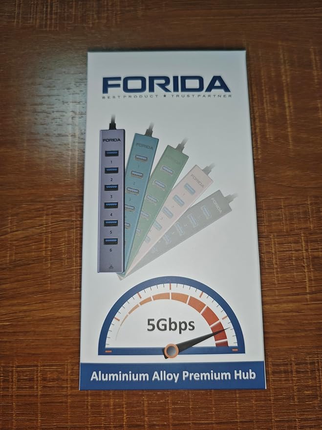 FORIDA Aluminum Alloy 8 Port USB Hub Long Cable USB Splitter - Image 8