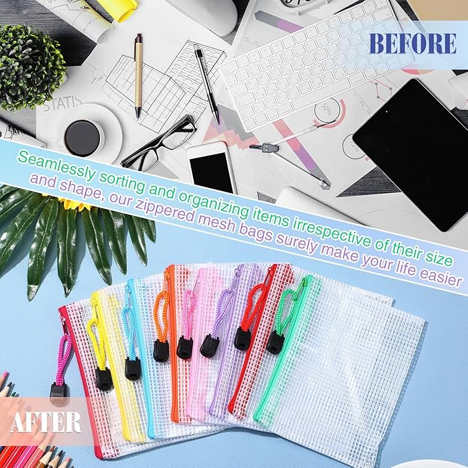 Jetec 32 Pcs Mesh Zipper Bags Toy Storage Bikini Organizer Bag Bolsas Para - Image 6