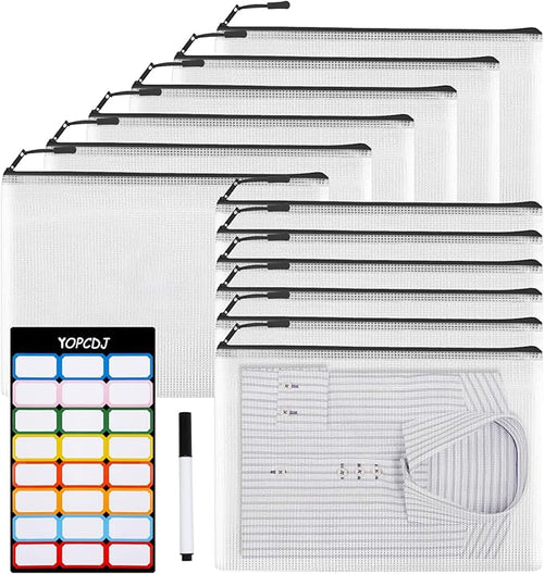12pcs Mesh Zipper Pouch Bags, A3 Puzzle Bag by YOPCDJ