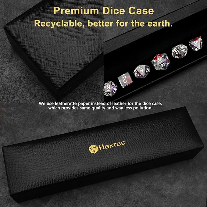 Haxtec Flower DND Dice Set Sharp Edge Dice - Image 4