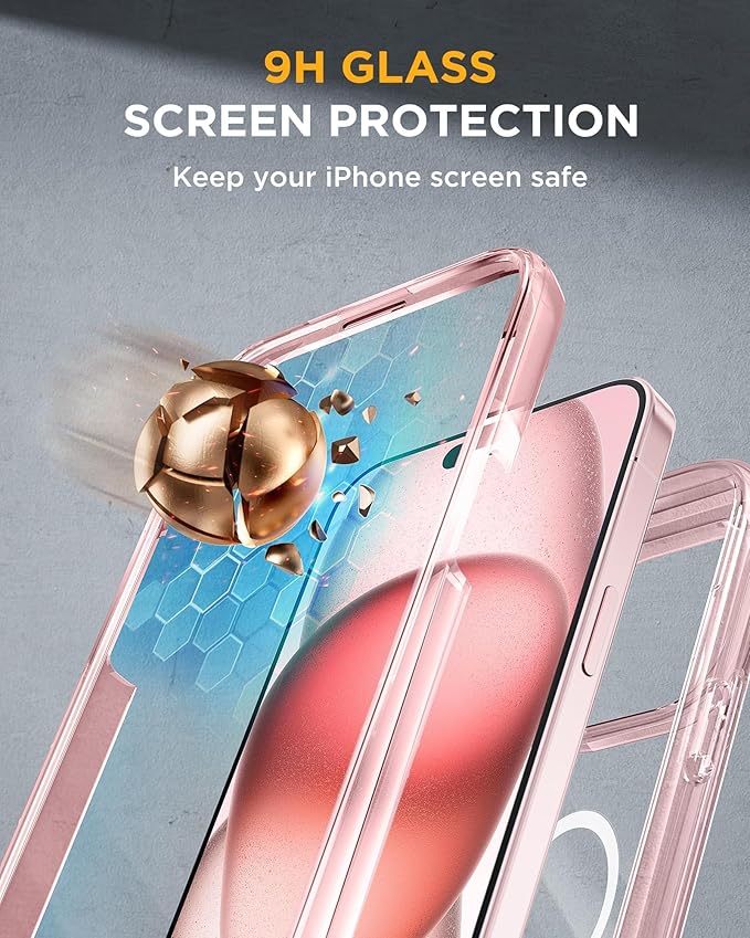 Miracase Glass Series for iPhone 15 Case Full-Body Magnetic Case - Image 5
