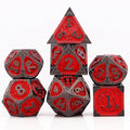 PJOY Metal DND Dice Set D&D Dragon Dice Black Red by PJOYDice