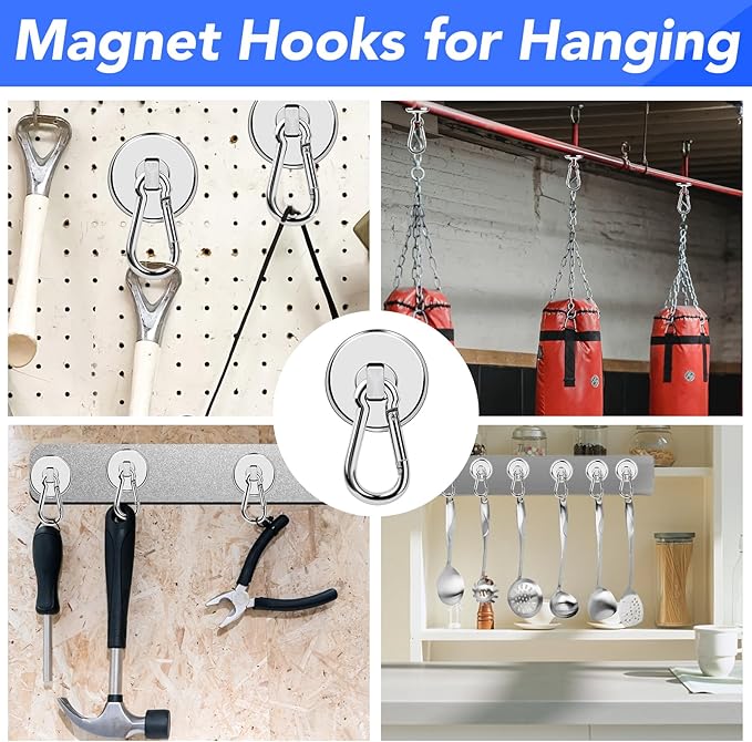 LOVIMAG Magnetic Hooks for Cruise Cabins, 70LBS Swivel Magnet Hooks, Cruise - Image 6