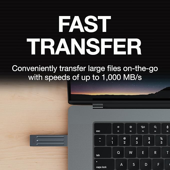 Seagate Ultra Compact 1TB, Portable SSD, USB 3.2 Gen2, IP54 Water Dust and 3m - Image 6