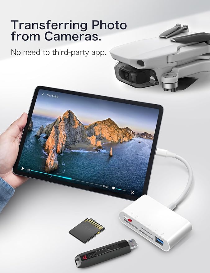 USB C SD Card Reader, 5 in 1 USB-C to Memory Card Adapter - Image 6