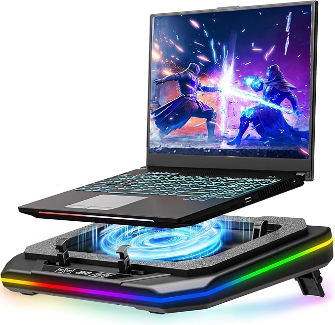 MOUNTUP RGB Laptop Cooling Pad for 13-19 Inch, Max 3500RPM Gaming Laptop Cooler by MOUNTUP