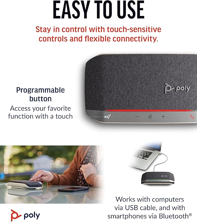 Poly Sync 20 USB-A Personal Portable Smart Speakerphone - Image 6